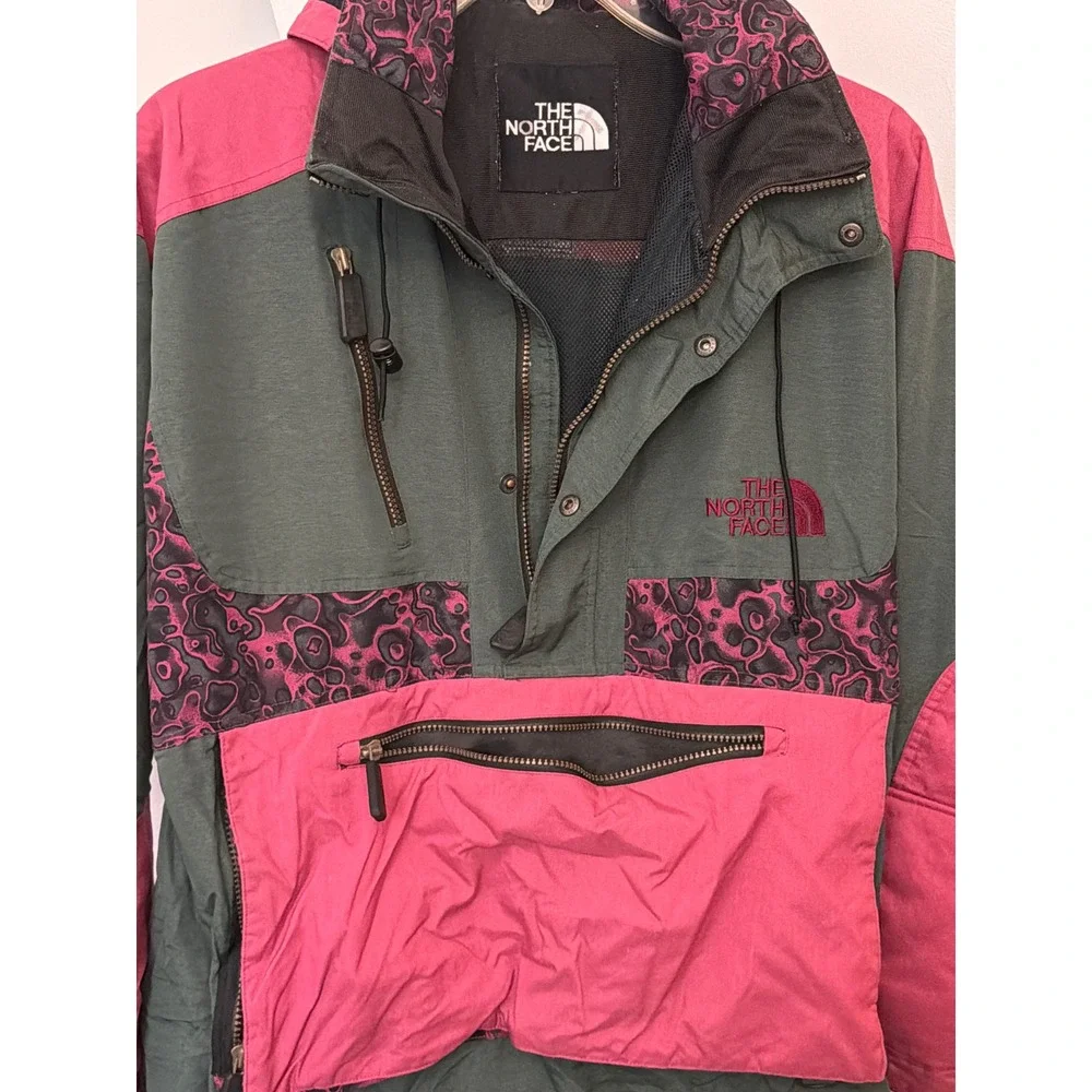 The North Face Rage Vintage 90s Anorak Jacket Rare Color Block Unisex Parka